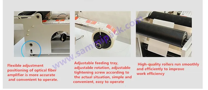Semi automatic Round Bottle Sticker Label with code printer